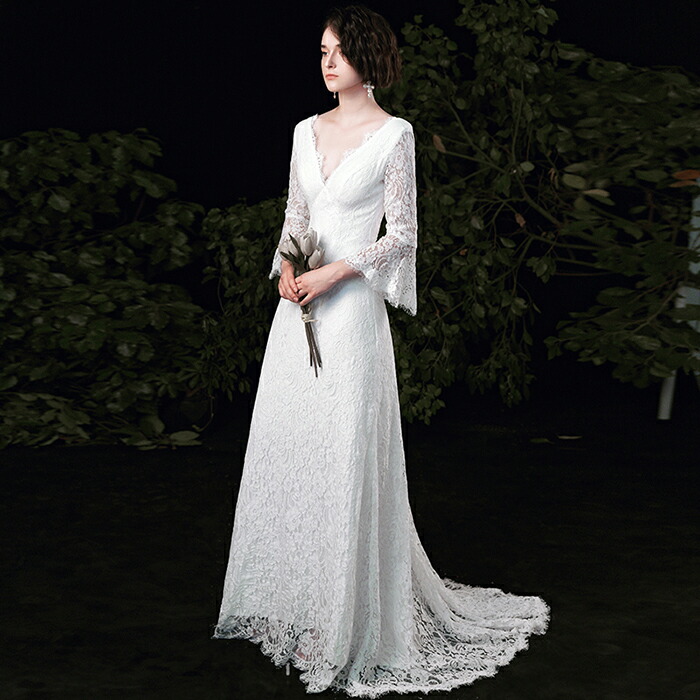 楽天市場】ウェディグドレス 白 花嫁 二次会 ボレロ付き aライン