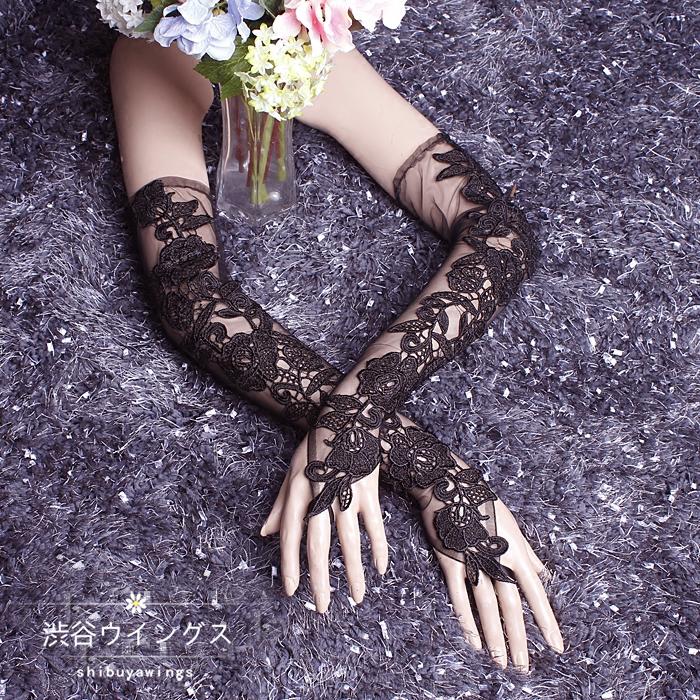 ❤️大人気❤️レースグローブ 黒   結婚式 手袋 ウェディング コスプレ