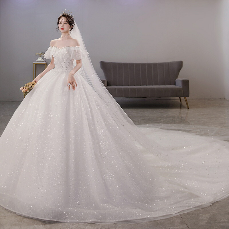 ウェディング カラードレス ふんわりシフォン 長袖 結婚式 韓国 e250-2.jpg