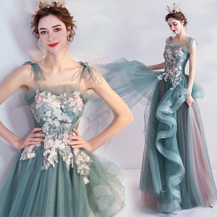 楽天市場】ロングドレス 演奏会 パーティードレス カラードレス