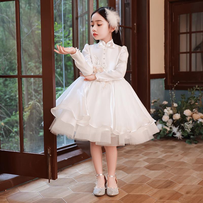 子供ドレス ロングドレス フォーマルドレス Aラインドレス スカート ワンピース ドレス キッズドレス 子ども ドレス お呼ばれ/ピアノ発表会 結婚式 演奏会 七五三 入学式 卒業式 豪華 上品 光沢とラインが美しい 上質 ガールズドレス 女の子 花童 110/120/130/140/150/160cm|渋谷ウイングス