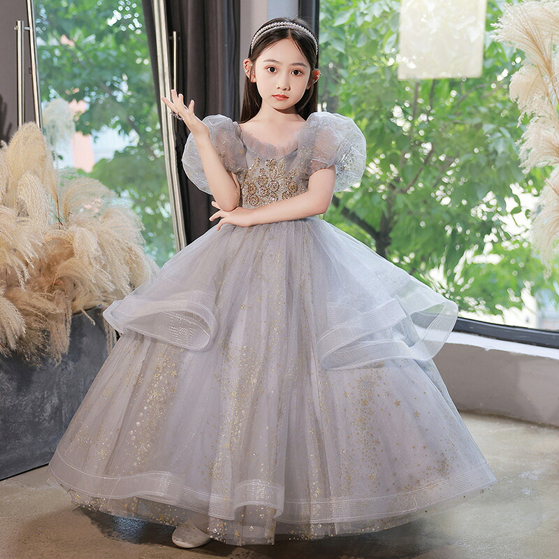 子ども ドレス キッズ ジュニア 子供用ドレス お姫様ドレス フォーマルドレス リングガール ドレス ワンピース フラワーガール スカート プリンセスドレス ホワイト シャンパン ロング ドレス お呼ばれ/ピアノ発表会 結婚式 演奏会 七五三 女の子 春夏秋冬 100-160CM 高級|渋谷ウイングス