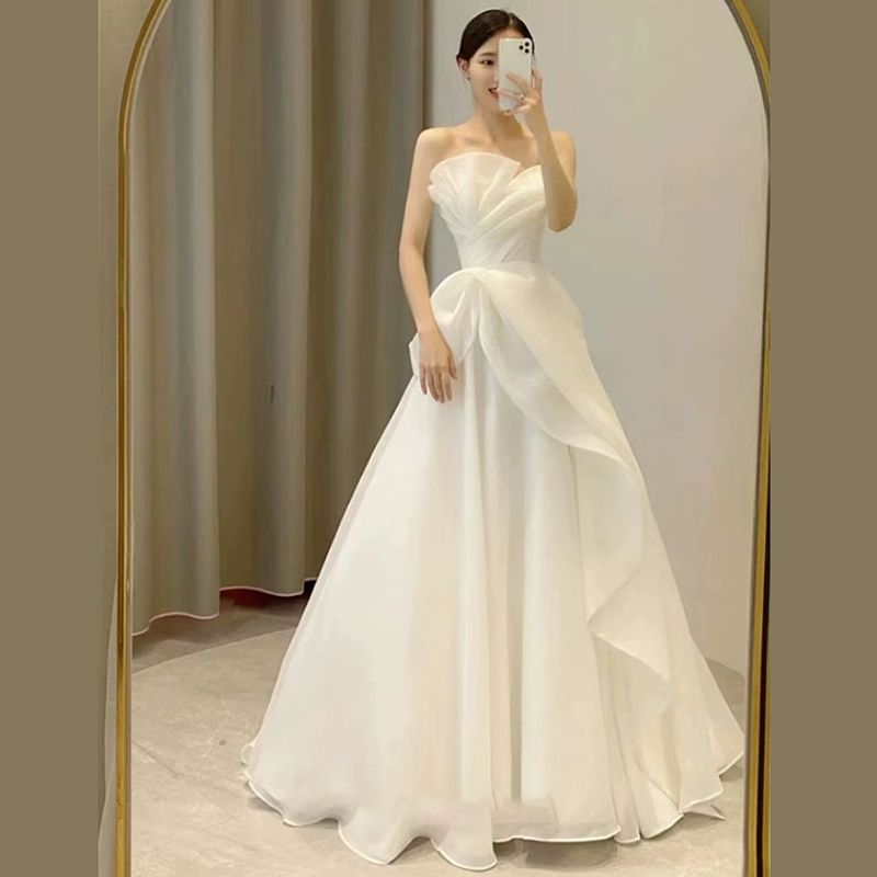 ウェディングドレス 豪華 ドレス 結婚式 カラードレス トレーンドレス エンパイア ブライダル 花嫁 ロングワンピース フォーマルドレス ウエストリボン 海外挙式 お呼ばれ 披露宴 演奏会 二次会 コンサート スレンダーライン イブニングドレス wedding dress 韓国 セクシー｜渋谷ウイングス