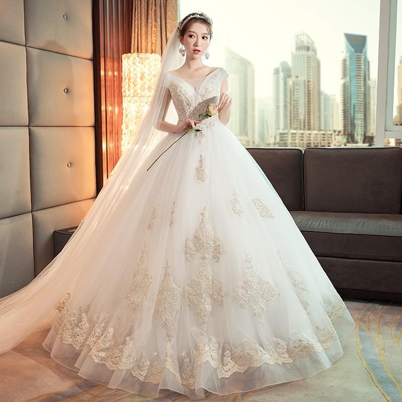 ウェディングドレス 白 オフホワイト 安い 上品 レース 結婚式 花嫁 シンプル ロングドレス ブライダル 二次会 パーティードレス 披露宴 プリンセスドレス 大きいサイズ ウエディングドレス 前撮り 後撮り ウェディングフォト 小さいサイズ 海外挙式 セミオーダー