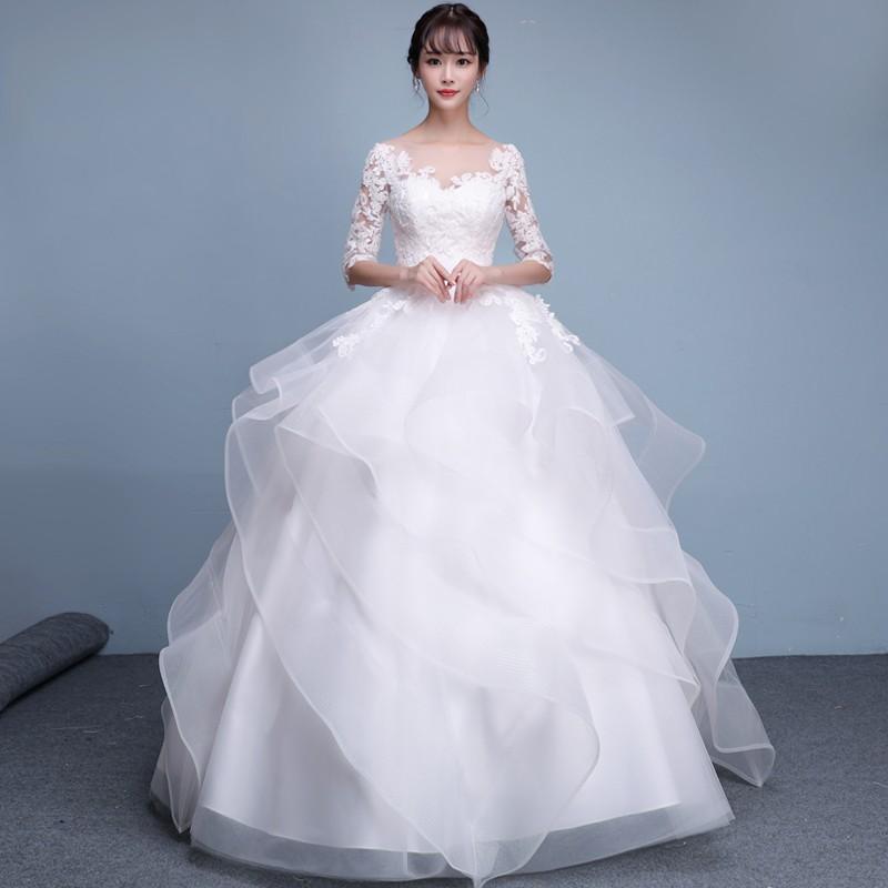 婚礼の儀お召しもの 白 象牙色 坦々たる スピード競技 長袖 婚礼の儀 花嫁御寮  自然調整 姫御前 ロングお召しもの 婚礼の儀 二次会 寄り合いお召しもの 交歓会 彼者誰時お召しもの ウェディングドレス 前撮り 後撮り 婚礼の儀映し絵 途轍も無い大いさ 弱められた大いさ 外国で挙式 虚蝉購入注文 ウェディングドレス-レディースファッション