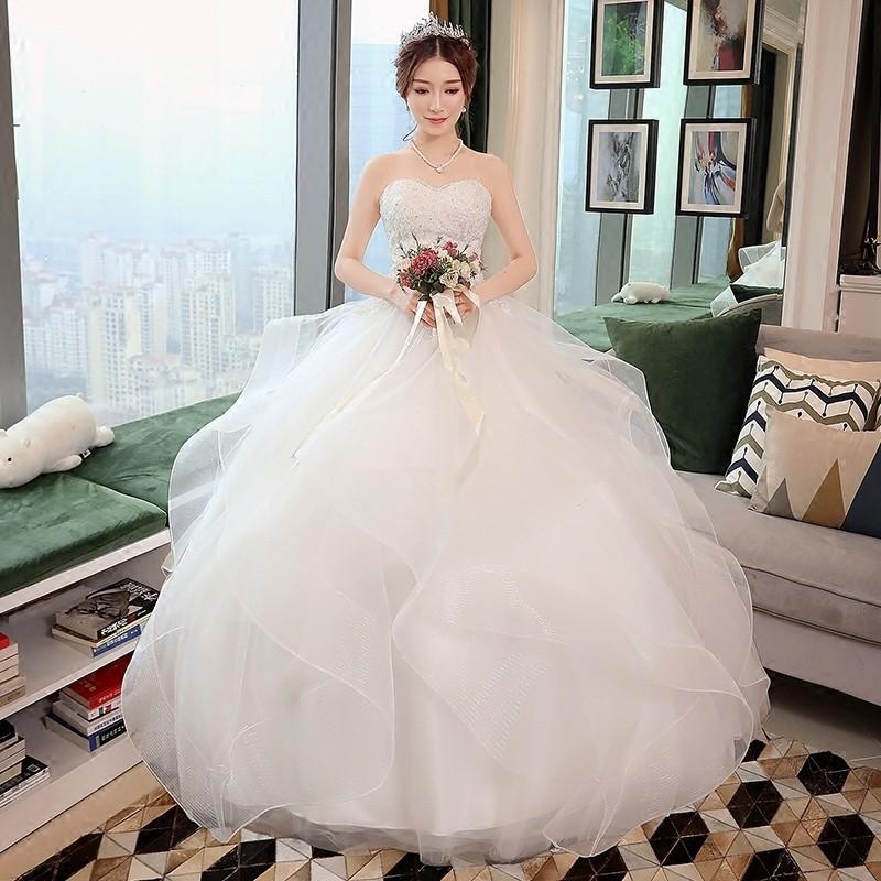 ウェディングドレス サイズ 白 オフホワイト 安い 結婚式 花嫁 調節 プリンセス ロングドレス ブライダル 二次会 パーティードレス 披露宴 イブニングドレス ウエディングドレス 前撮り 後撮り ウェディングフォト 大きいサイズ 小さいサイズ 海外挙式 セミオーダー