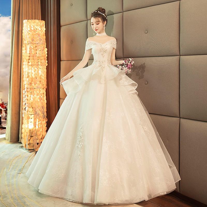 婚礼の儀お召しもの 白 象牙色 坦々たる 分かりやすい 婚礼の儀 花嫁御寮  姫御前 ロングお召しもの 婚礼の儀  自然調整  二次会 寄り合いお召しもの 彼者誰時お召しもの wedding dress 2018 ウェディングドレス 交歓会 前撮り 後撮り 途轍も無い大いさ 弱められた大いさ 外国で挙式 ウェディングドレス-レディースファッション