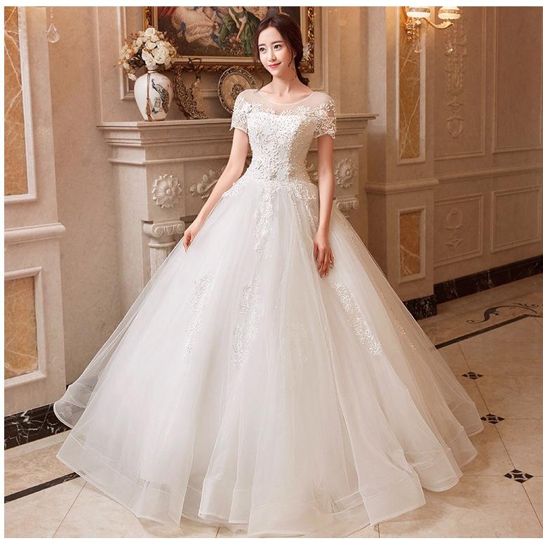 ウエディングドレス マタニティ エンパイア 半袖 ホワイト 結婚式 安い 花嫁 ロングドレス ブライダル 披露宴 ウェディングドレス 二次会 パーティードレス 前撮り 後撮り ウェディングフォト 大きいサイズ 小さいサイズ 海外挙式 セミオーダー