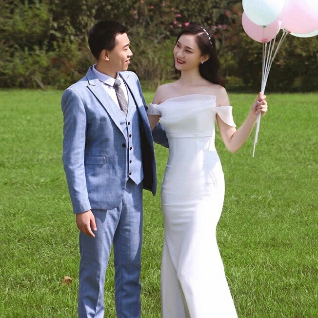 フォーマルドレス 結婚式 aライン ウエディングドレス 花嫁 二次会