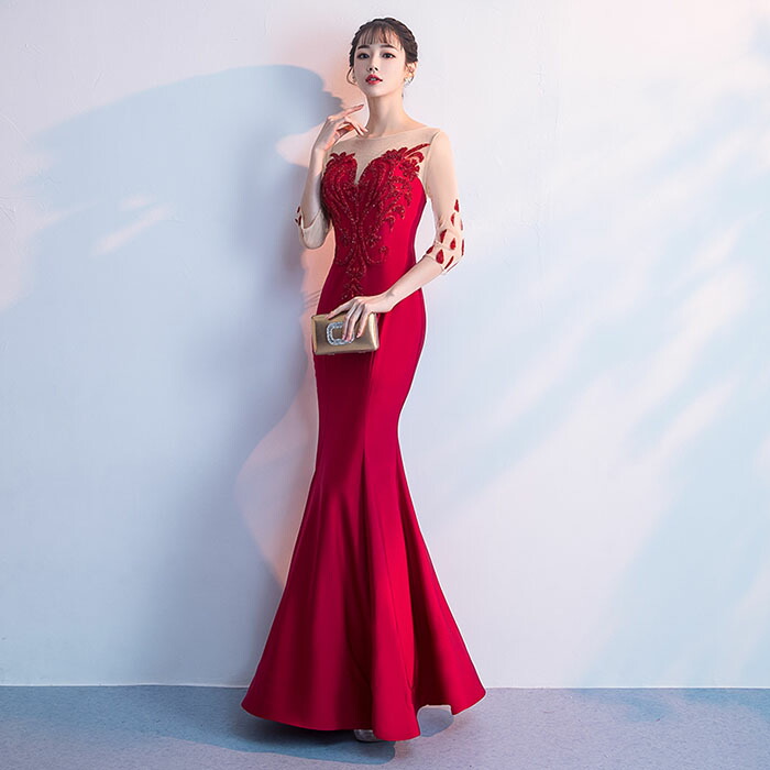 カラードレス ロング 長袖 花嫁 パーティードレス 演奏会 結婚式 イブニングドレス マーメイドラインドレス 二次会 発表会 カクテルドレス 披露宴 フォーマル ブライダル 前撮り 後撮り フォトウェディング ウェディングフォト 挙式 海外挙式 お色直し ロケーションフォト｜渋谷ウイングス