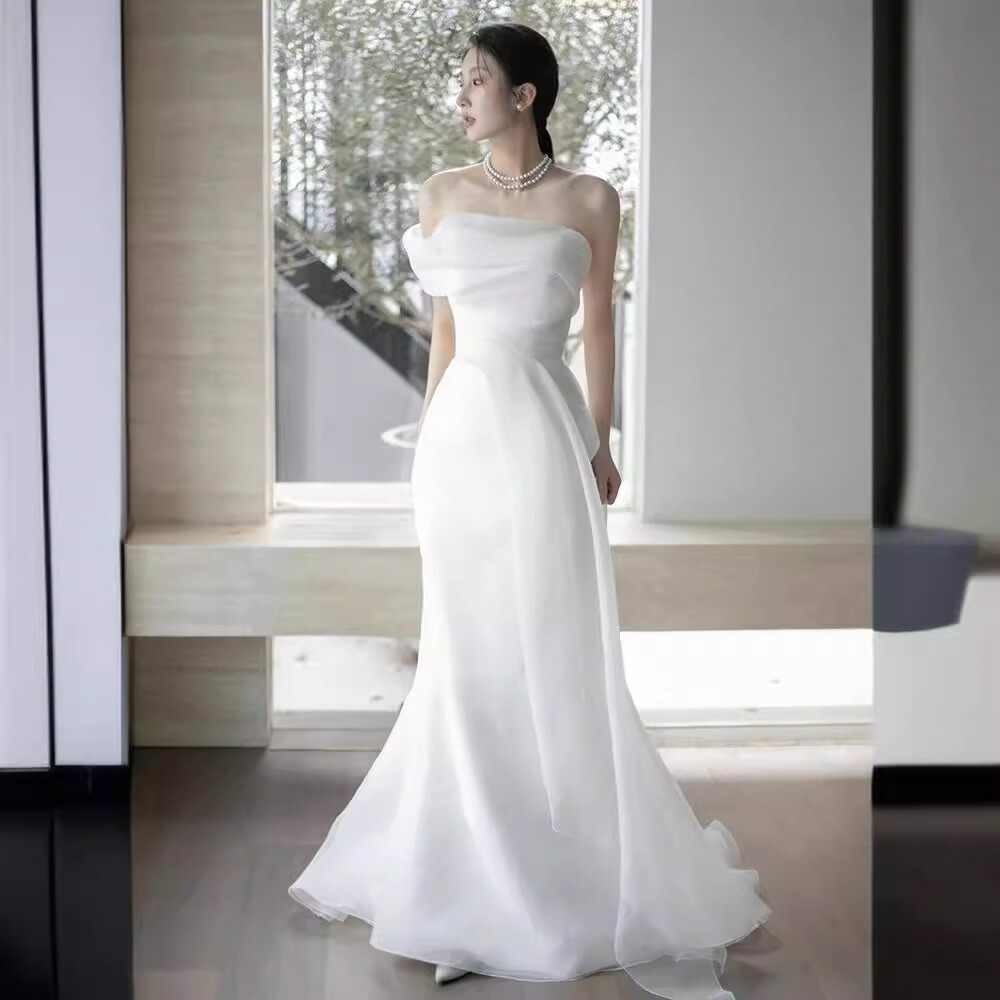 ウェディングドレス 花嫁 フォトウェディング 二次会 wedding dress 前撮り 海外挙式 イベント用ウエディング 後撮り ブライダル写真に最適 ウエディングドレス ブライダル ストラップレス ロングドレス 結婚式 小さい 大きい 披露宴 演奏会 オーダーメイド お色直し 教会式|渋谷ウイングス