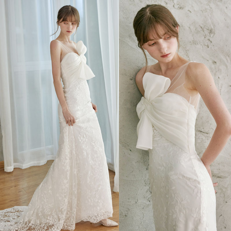 ウェディングドレス ウエディングドレス 二次会 結婚式 前撮り ブライダル ロングドレス 花嫁 スレンダードレス スレンダーラインドレス レース ノースリーブ 海外挙式 フォトウェディング オフホワイト wedding dress マーメイドドレス 小さいサイズ 大きいサイズ|渋谷ウイングス
