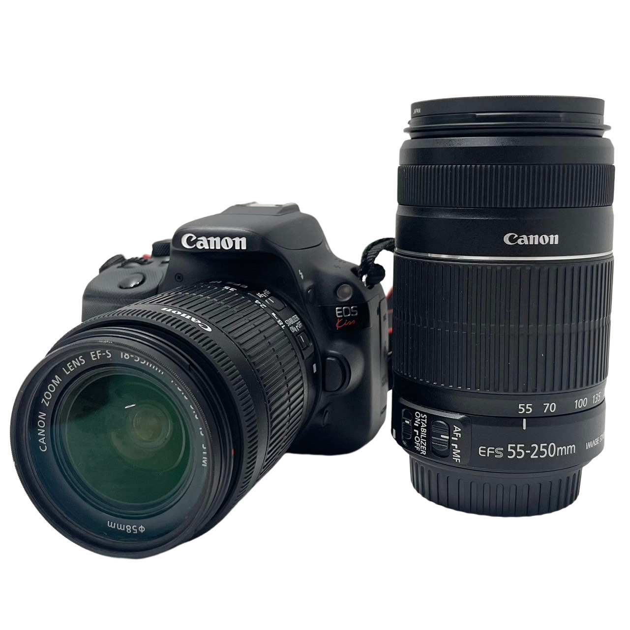 【楽天市場】Canon EOS Kiss X7 ダブルズームキット デジタル一眼レフ カメラ EF-S18-55mm EF-S55-250mm