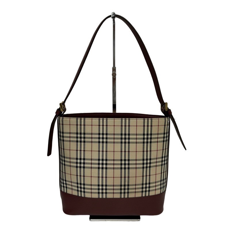 正規品 美品 バーバリー ショルダーバッグ ナイロン ノバチェック ロゴ d24 BURBERRY - 正規品 美品 バーバリー ショルダーバッグ ナイロン