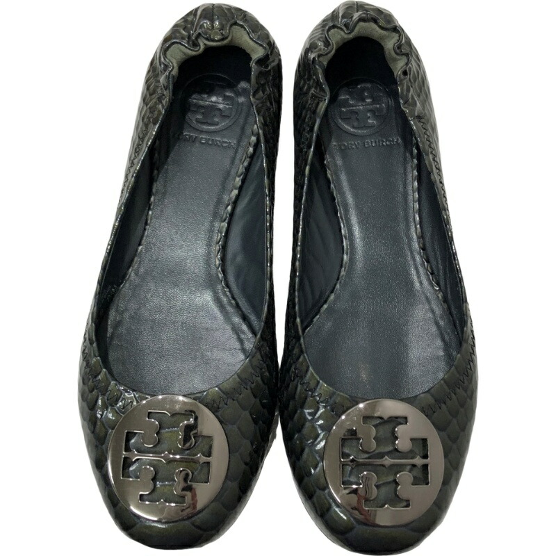 美品　TORY BURCH　パンプス　チャンキーヒール　８M　２４、５㎝　ロゴ Tory Burch - トリーバーチ パンプス 8Mの通販 by ムサシ's shop