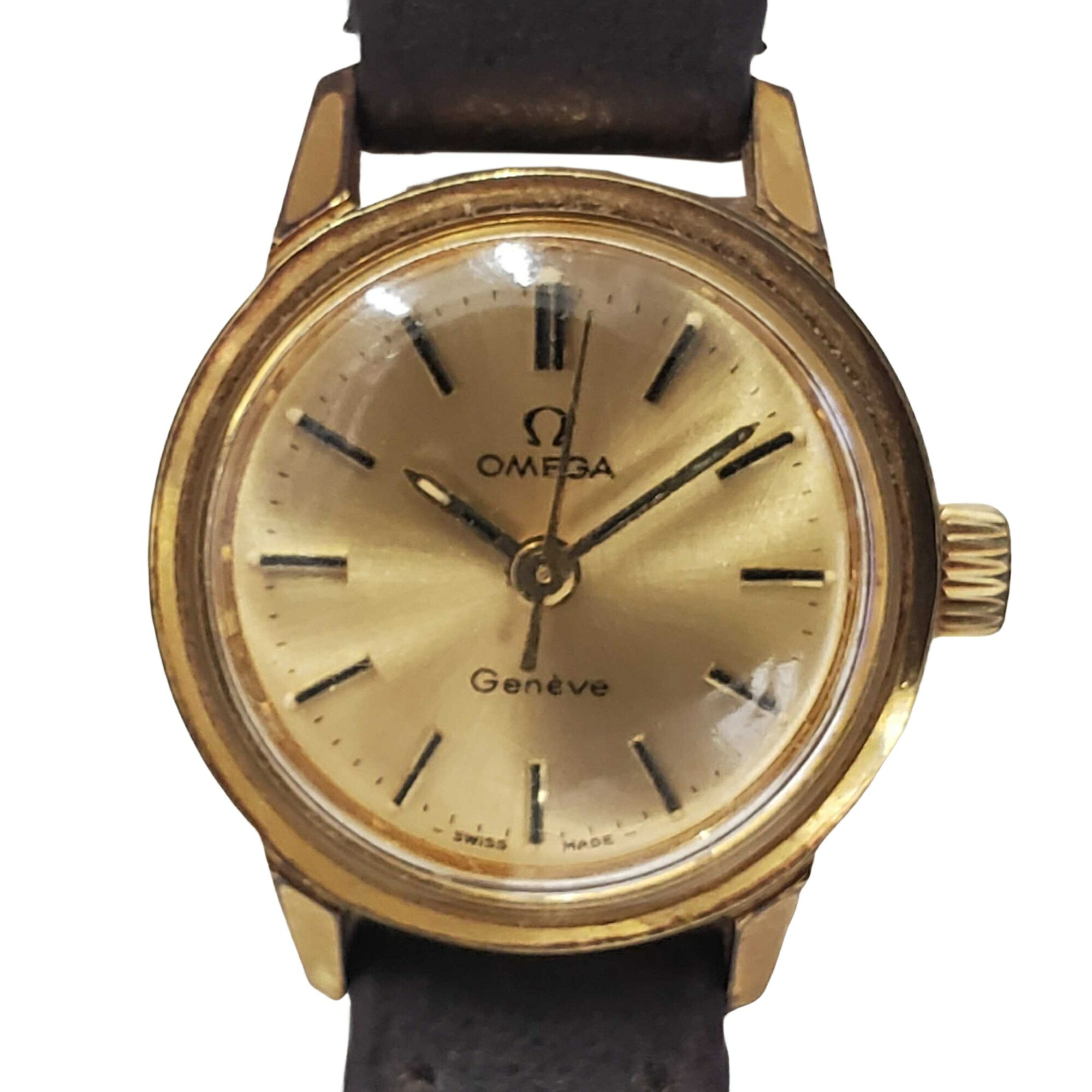 【稼働品】OMEGA オメガ Geneve ジュネーブ 手巻き レディース腕時計 OMEGA】オメガ『ジュネーブ オーバル』レディース 手巻き 1週間