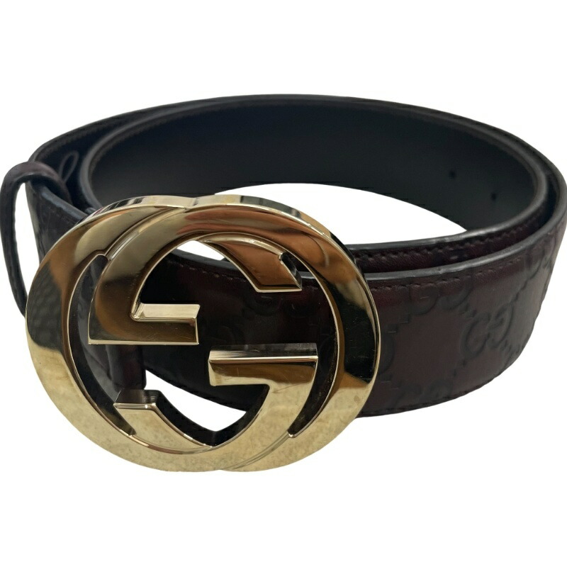 Z07-25　グッチ　ベルト　GGロゴ　ブラック　ゴールド GG Marmont wide belt with shiny buckle in black leather