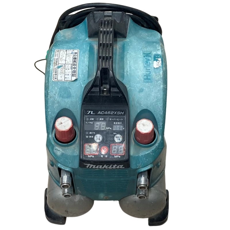 makita マキタ エアコンプレッサ AC462XSH 緑であること 動くこと突き止める済 【中古】 12511K96 花・ガーデン・DIY-DIY・工具-エア工具本体