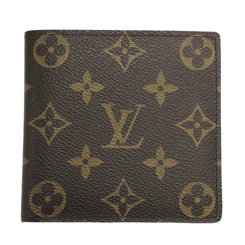 LOUIS VUITTON ルイヴィトン レディース 二つ折り紙入れ ポルトフォイユ・マルコ M61675 赤銅色 モノグラム 【中古】 22512R79
