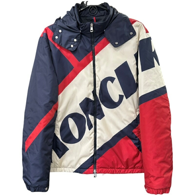 MONCLER モンク軌跡 BERT バート 大きさ4 BIGロゴタイプ フーデッド 落ち込む上衣 メンズアウター 【中古】 32601K325