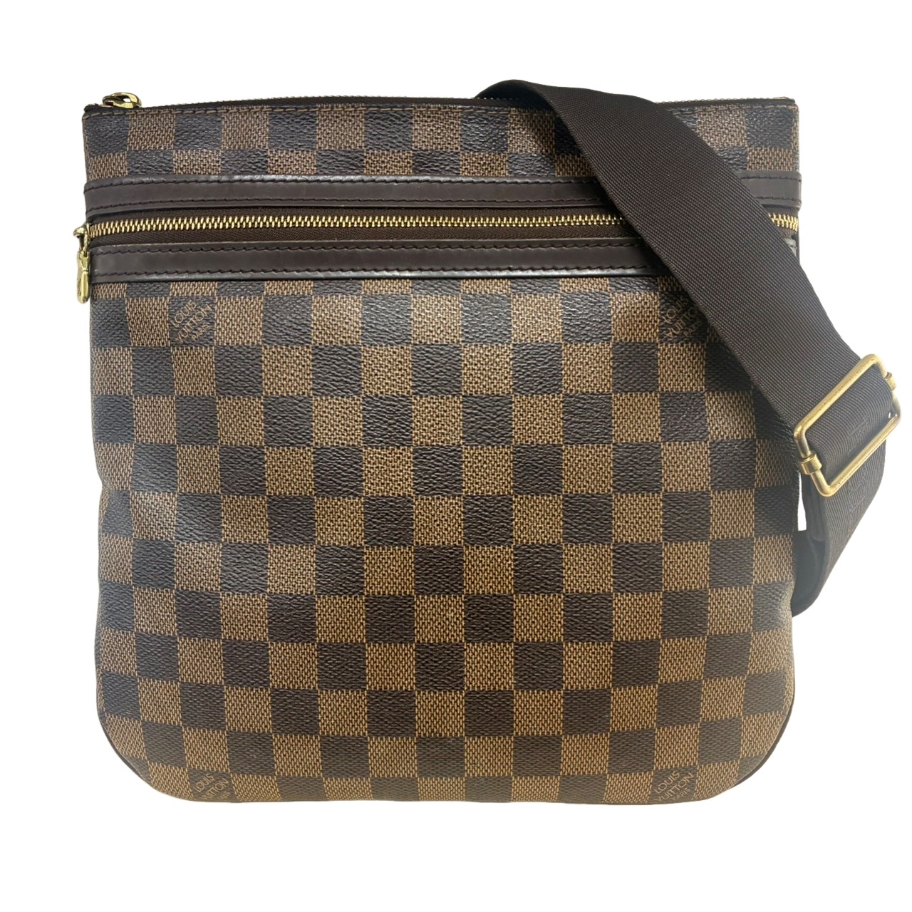LOUIS VUITTON ルイヴィトン ボスフォール N51111 赤銅色 ダミエ エベヌ ショルダーバッグ ユニ一発やる 【中古】 12601R32