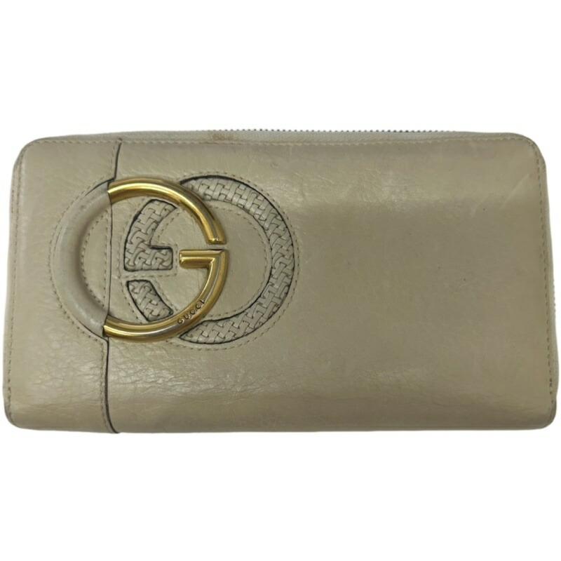 GUCCI グッチ ジップアラウンドウォレット 309971 ベージュ レザー 長財布 【中古】 32602K249｜質屋アシスト店