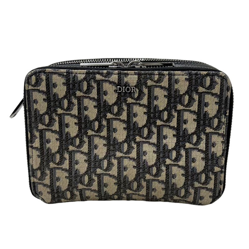 Christian Dior クリスチャンディオール ショルダーバッグ 2OBBC119YSE ディオール オブリーク ジャカード ブルー×ブラック レディース 【中古】 22603R58