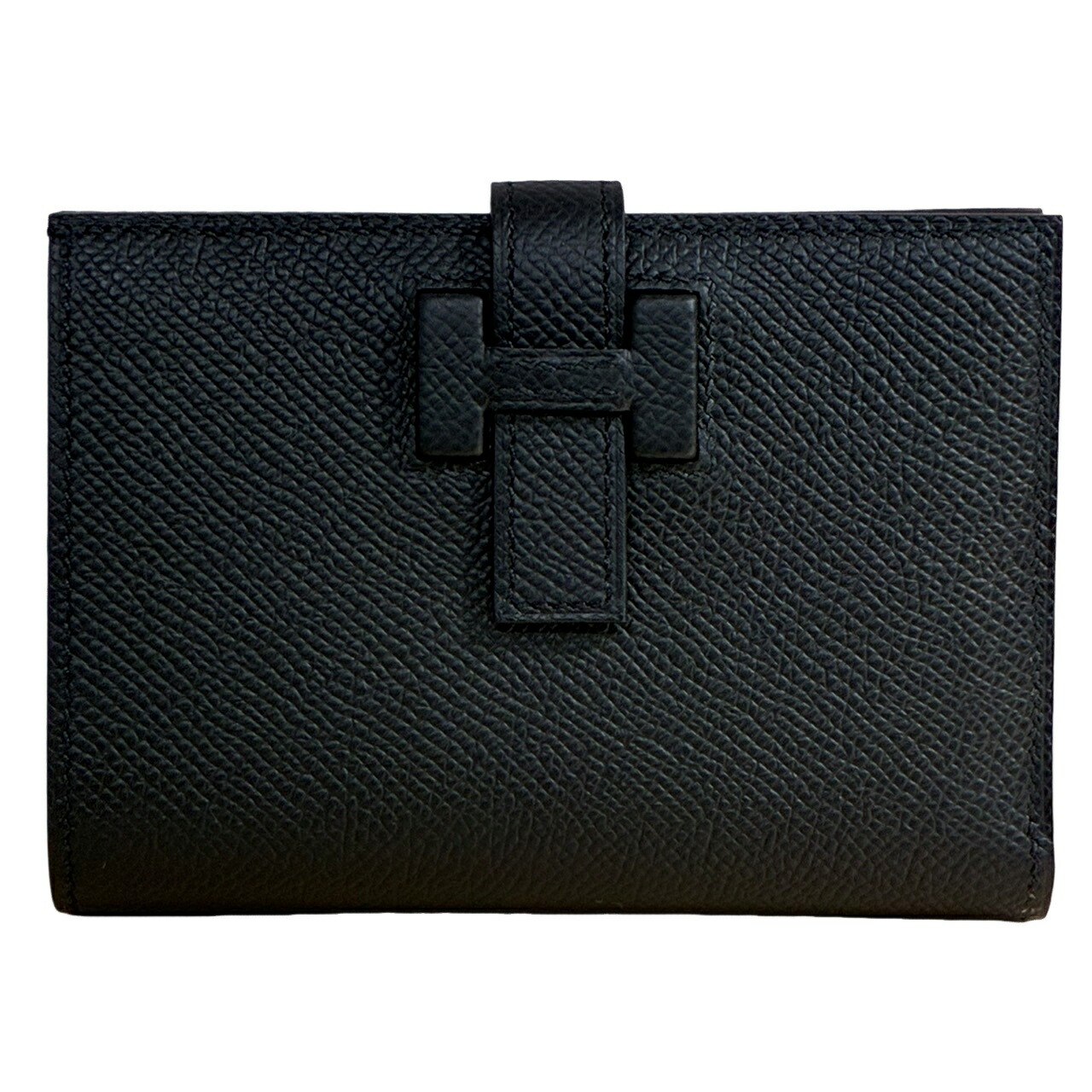 HERMES エルメス パッサンコンパクトウォレット H085779CK89 黒いこと ヴォー・エプソン 二つ折り札入れ メンズ 【新品】 12603K451