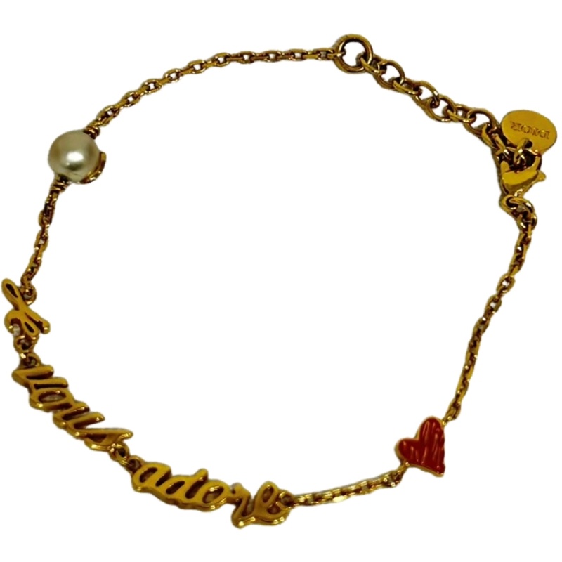 Christian Dior クリスチャンディオール パール ブレスレット ゴールド GP アクセサリー レディース 【中古】 12603R14｜質屋アシスト店