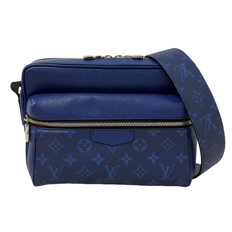 LOUIS VUITTON ルイヴィトン アウトドア 伝達人 PM M30242 青緑色 タイガラマ ショルダーバッグ メンズ 【中古】 22604K448