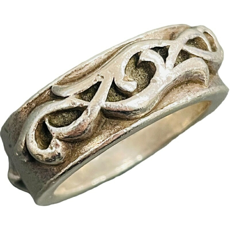 CHROME HEARTS クロムハーツ 輪っか ダブル ナロー ヴァイン ダンス楽隊 SV925 幅8.7粍 18.7g 付属物 宝飾品 【中古】 12604K380