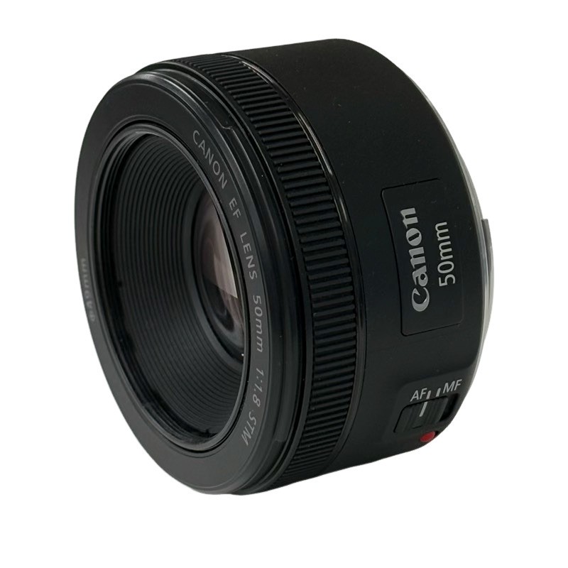キヤノン Canon 単興味の中心水晶体 水晶体のみ EF 50粍 F1.8 STM 黒いこと 動くこと突きとめる済 【中古】 22604K479