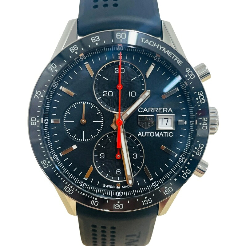 TAG HEUER タグ・ホイヤー カレラ キャリバー16 CV201AK.FT6040 ウオッチメンズ 自動小銃一巻き 黒いこと文字記号盤 動くこと品 【中古】 12604R10