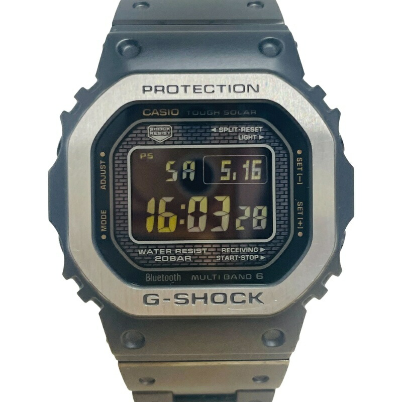 CASIO カシオ G-SHOCK GMW-B5000MB-1JF ウオッチメンズ ソーラークォーツ 黒いこと文字記号盤 動くこと品 【中古】 12605R6