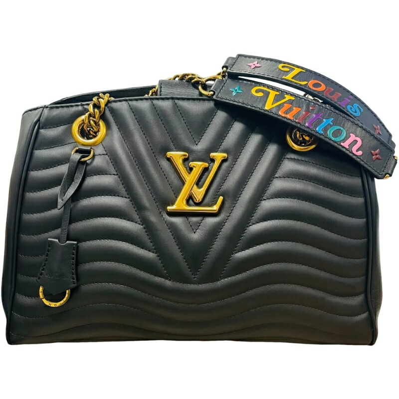 LOUIS VUITTON ルイヴィトン 前衛派 チェーントート M51496 黒いこと カーフレザー トートバッグ レディース 【中古】 12605R60