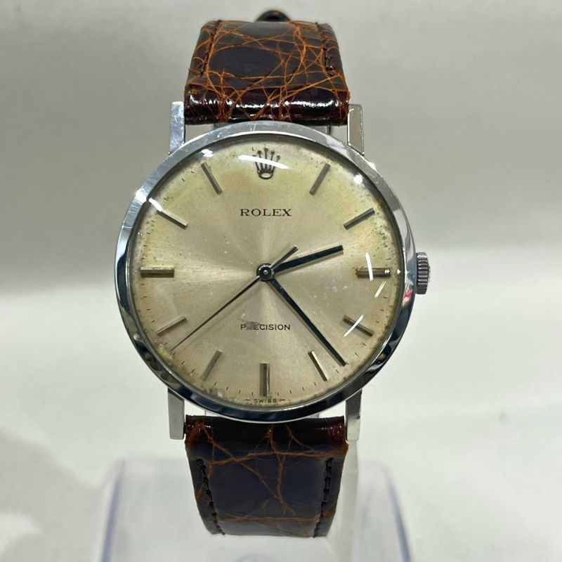 ROLEX ロレックス PRECISION プレジョン 34.110 ウオッチメンズ 手一巻き 白いこと文字記号盤 動くこと品 【中古】 22605K306