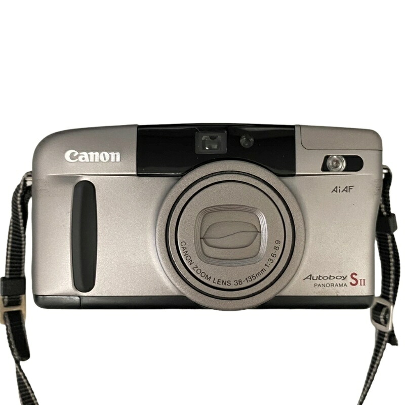 キヤノン Canon 写真フィルム写真機 Autoboy S II PANORAMA オート男の子 S2 見晴らし しろがね色 動くこと未突きとめる 【ジャンク品】 32605K202
