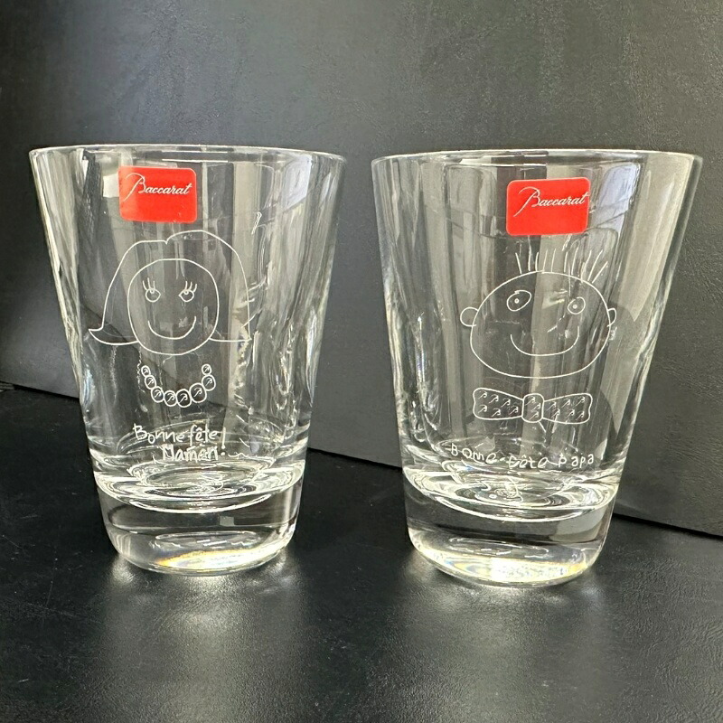 Baccarat バカラ おっ母さん＆お父ちゃん タンプラー書き割り 水のみ 【新品】 32605K409