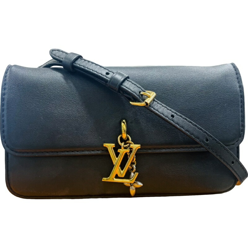 LOUIS VUITTON ルイヴィトン ウォレット オン チェーン店･LV ブルーム M14564 黒いこと カーフレザー レディース 【中古】 12606K153