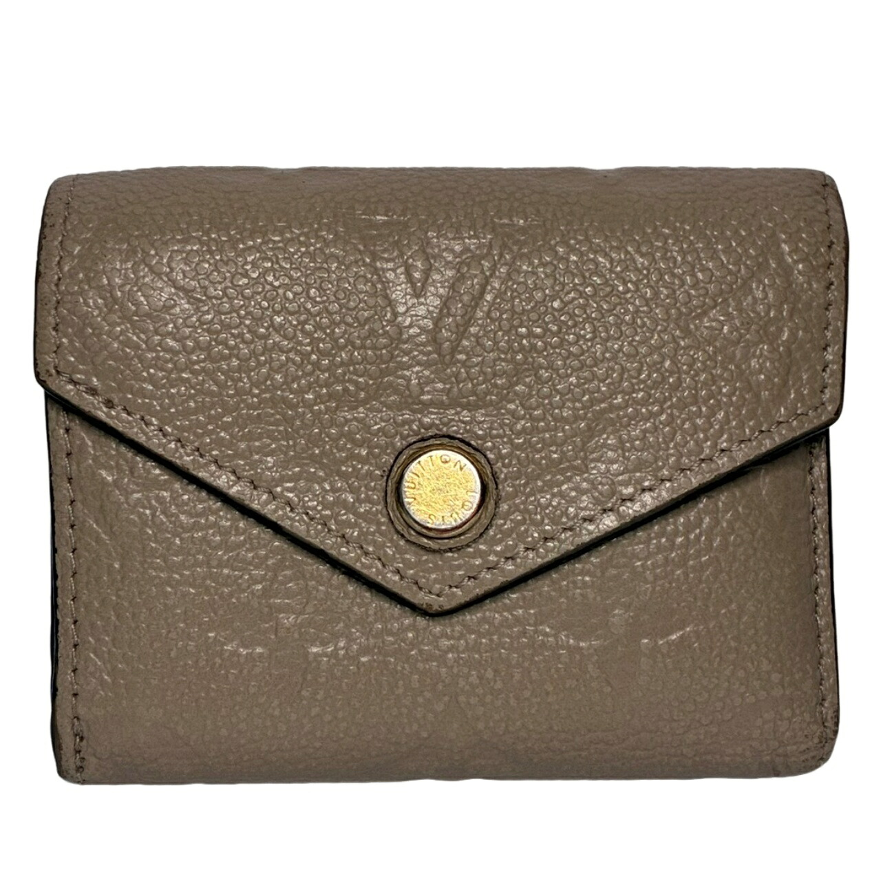 LOUIS VUITTON ルイヴィトン ポルトフォイユ･ゾエ M69800 ベージュ モノグラム アン工業プラント なめし革 三つ折り紙入れ レディース 【中古】 42605K393