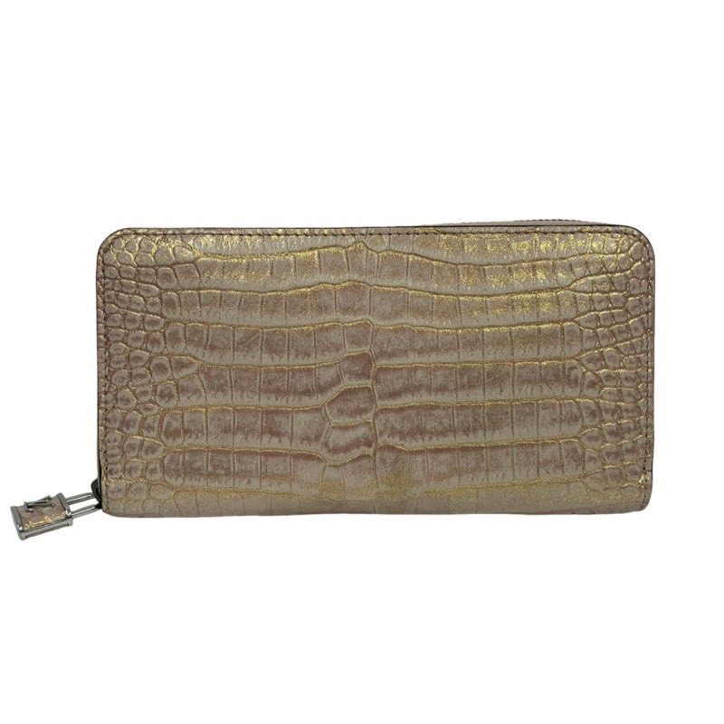 LOUIS VUITTON ルイヴィトン ジッピーウォレット N96342 ピンクゴールド クロコダイル エキゾチックレザー 長財布 レディース 【中古】 52606K322｜質屋アシスト店