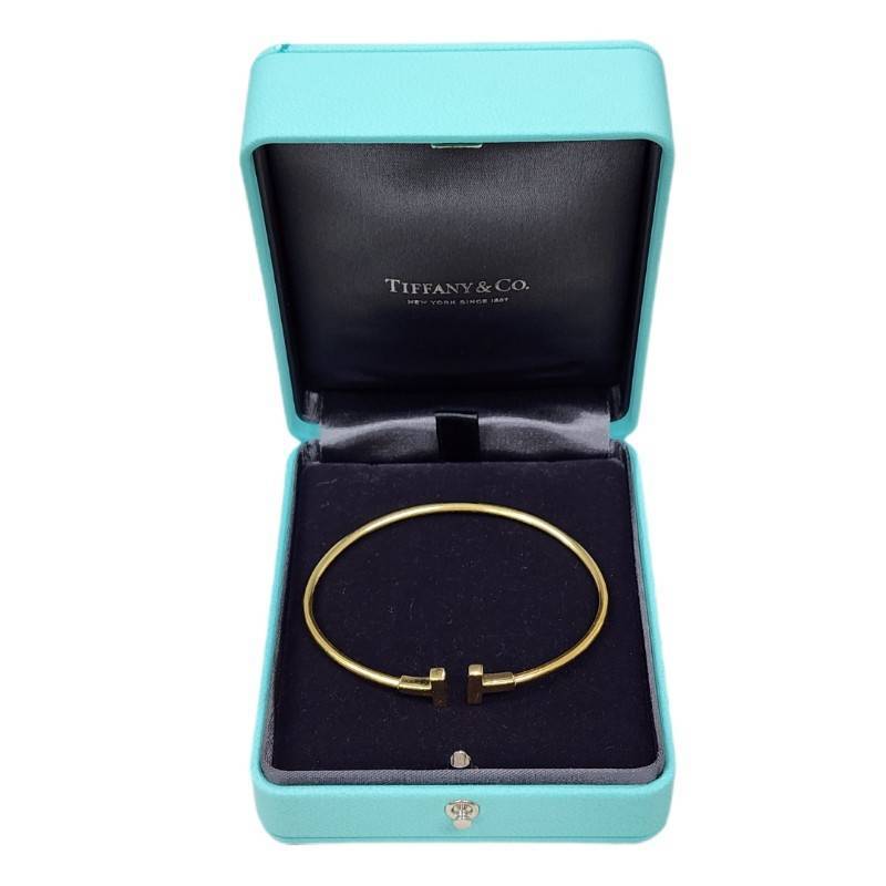 TIFFANY ティファニー ブレスレット T ワイヤー K18YG 9.5g アクセサリー ジュエリー 【中古】 12607R1｜質屋アシスト店
