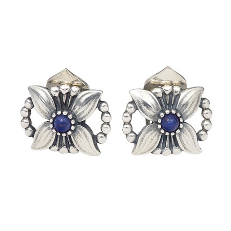 ◆ミウラ◆【大幅値下げ！】ジョージ・ジェンセン GEORG JENSEN ラピスラズリ イヤリング 1998 シルバー925 仕上済 ★【中古】【smtb-TD】【saitama】