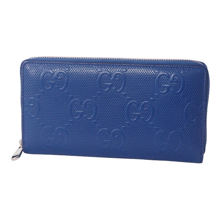 美品✨グッチ 長財布 ラウンドファスナー マイクロシマ レザー エンボス 型押し GUCCI グッチ マイクログッチシマ ラウンドファスナー 長財布
