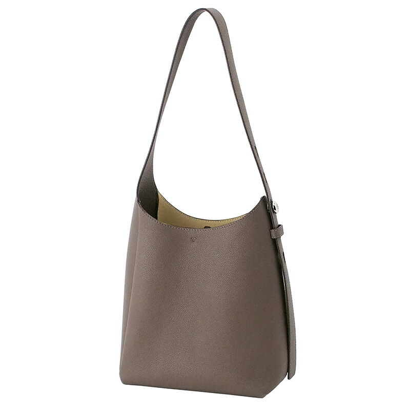 ◆ミウラ◆ トリーバーチ Tory Burch ロミー スモール ホーボー ショルダーバッグ グレー レザー 175172【中古】【smtb-TD】【saitama】