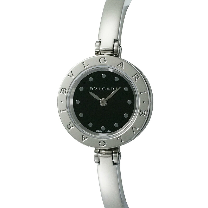 ◆ミウラ◆ ブルガリ BVLGARI ビーゼロワン バングルウォッチ ブラック 新型 SS クオーツ 仕上済Mサイズ B-zero1 黒 レディース BZ23BSS【中古】【smtb-TD】【saitama】