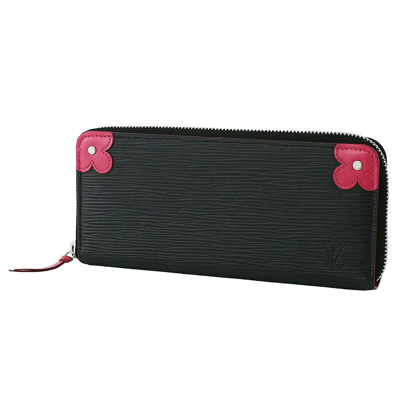 ◆ミウラ◆ ルイ・ヴィトン LOUIS VUITTON ポルトフォイユ クレマンス エピ なめし革 ラウンドジッパー 長紙入れ ウォレット 黒 M62968【中古】【smtb-TD】【saitama】