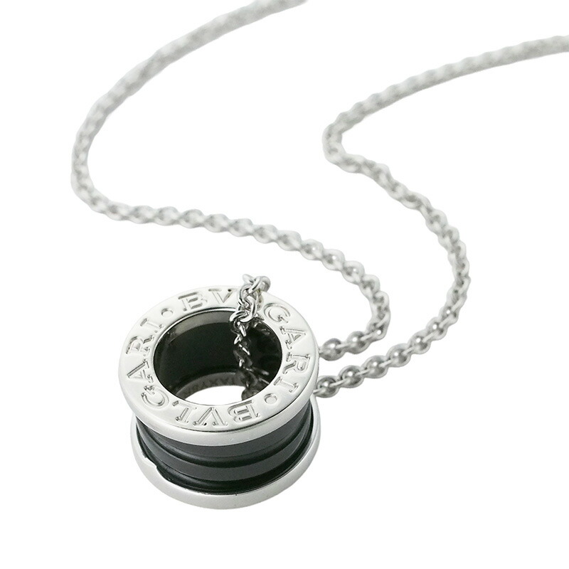 ◆ミウラ◆ BVLGARI ブル小峡谷 ビーゼロワン B-zero1 セーブ・ザ・チルドレン 首飾り SV925 黒いこと陶器 仕上済【中古】【smtb-TD】【saitama】