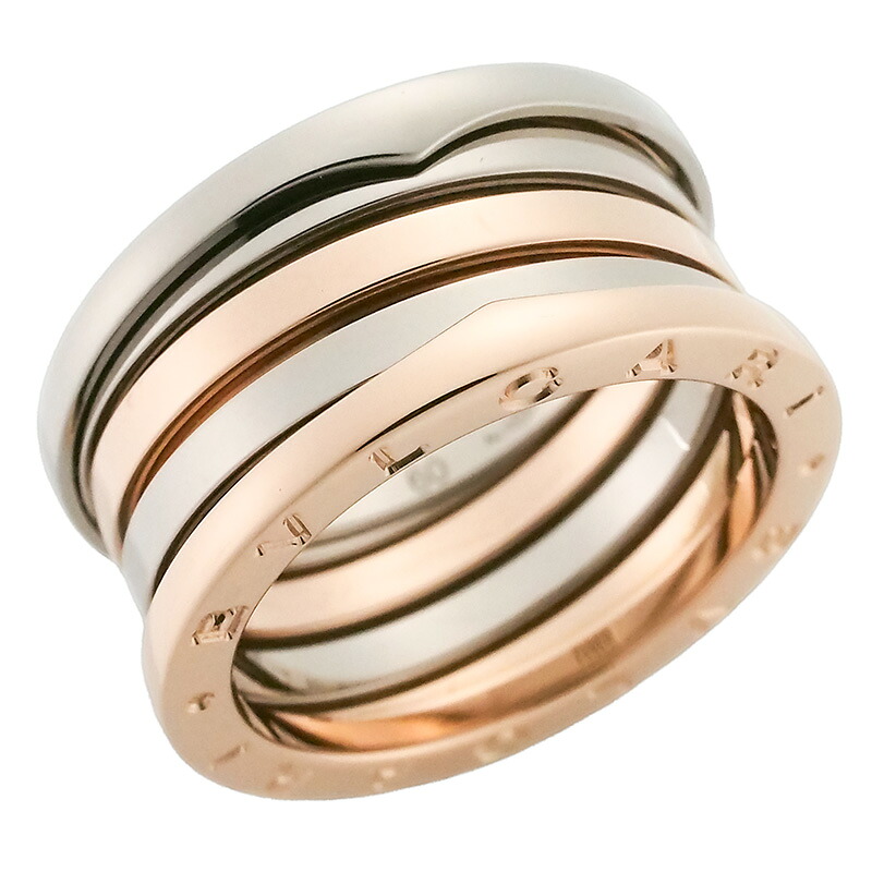 ◆ミウラ◆ ブルガリ BVLGARI ビーゼロワン B-zero1 パーフェクトミステイク 4バンド リング K18PG/WG #60 仕上済 354923【中古】【smtb-TD】【saitama】|質 ミウラ