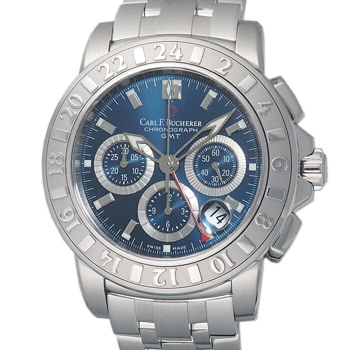 カールF ブヘラ パトラビ クロノグラフ GMT 00.10618.08.53.21 仕上/分解清掃済 中古 腕時計|質 清水屋